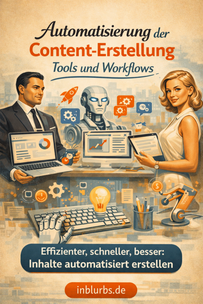 Automatisierung Content Erstellung, Tools Content Automatisierung, Workflow Content Produktion, KI Content Generierung, Automatisierte Inhaltsplanung, Content-Erstellung Prozessautomatisierung, Typische Workflow Phasen, Content-Produktionspipeline Automatisierung, Tools Workflow Integration, Redaktionelle Automatisierung Strategien, inblurbs inbound marketing