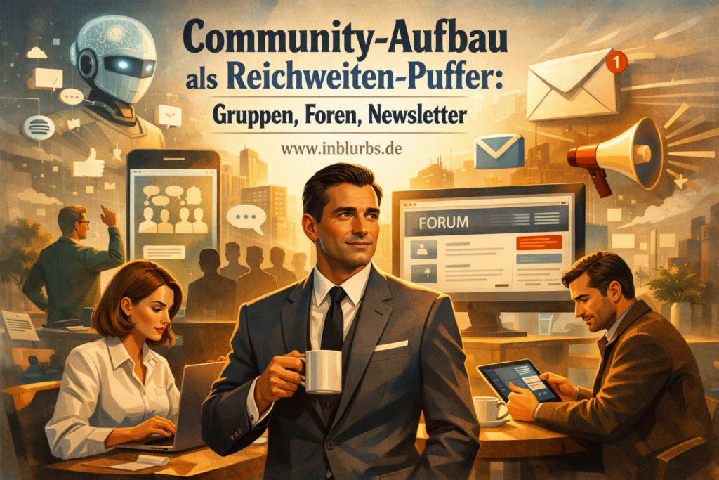 Community Reichweite Puffern, Gruppen Newsletter Aufbau, Foren Community wachsen, Newsletter Reichweite erhöhen, Community-Strategie Gruppenbildung, Gruppenmanagement Newsletterstrategie, Community Wachstum Tools, Foren Engagement Optimierung, Newsletter Abonnenten Gewinnung, Community Kollaboration Netzwerke, inblurbs inbound marketing
