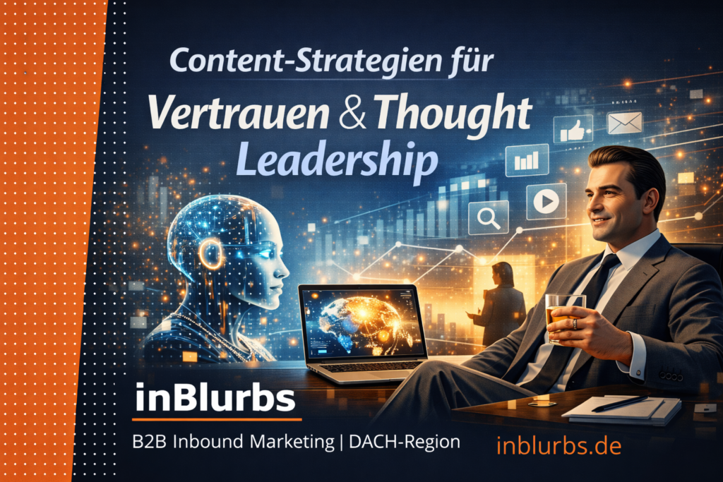 Content Vertrauen aufbauen, Thought Leadership Strategie, Expertenstatus Content Marketing, Vertrauen durch Inhalte, Autorität online aufbauen, Content Marketing Glaubwürdigkeit, Markenvertrauen steigern Content, B2B Thought Leadership, Vertrauen Kunden gewinnen, Content Expertise zeigen