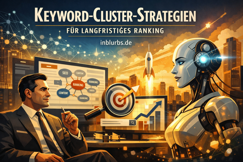 langfristiges Ranking Strategie, keyword cluster building, clusters für SEO, themenbasierte SEO clusters, strukturierte content clusters, themenrelevante keyword clusters, suchmaschinenoptimierung themencluster, content cluster entwicklen, topic modeling SEO, langfristige SEO Erfolge, inblurbs inbound marketing